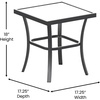 image:imageFlash Furniture Brazos 3 Piece Outdoor Rocking Chair Bistro Set with Flex Comfort Material and Metal Framed Glass Top Table BlackBlackGrey