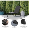 image:imageFlash Furniture Brazos Set of 2 Adjustable Chaise Lounge Chairs with Arms AllWeather Outdoor FivePosition Recliners BlackBrownBlackBlack