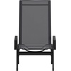 image:imageFlash Furniture Brazos Set of 2 Adjustable Chaise Lounge Chairs with Arms AllWeather Outdoor FivePosition Recliners BlackBrownBlackBlack