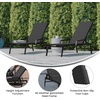 image:imageFlash Furniture Brazos Set of 2 Adjustable Chaise Lounge Chairs with Arms AllWeather Outdoor FivePosition Recliners BlackBrownBlackBlack