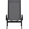 image:imageFlash Furniture Brazos Set of 2 Adjustable Chaise Lounge Chairs with Arms AllWeather Outdoor FivePosition Recliners BlackBrownBlackBlack