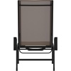 image:imageFlash Furniture Brazos Set of 2 Adjustable Chaise Lounge Chairs with Arms AllWeather Outdoor FivePosition Recliners BlackBrownBrownBlack