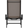 image:imageFlash Furniture Brazos Set of 2 Adjustable Chaise Lounge Chairs with Arms AllWeather Outdoor FivePosition Recliners BlackBrownBrownBlack