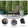 image:imageFlash Furniture Brazos Set of 2 Adjustable Chaise Lounge Chairs with Arms AllWeather Outdoor FivePosition Recliners BlackBrownBrownBlack