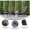 image:imageFlash Furniture Brazos Set of 2 Adjustable Chaise Lounge Chairs with Arms AllWeather Outdoor FivePosition Recliners BlackBrownBrownBlack