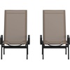image:imageFlash Furniture Brazos Set of 2 Adjustable Chaise Lounge Chairs with Arms AllWeather Outdoor FivePosition Recliners BlackBrownBrownBlack