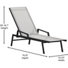 image:imageFlash Furniture Brazos Set of 2 Adjustable Chaise Lounge Chairs with Arms AllWeather Outdoor FivePosition Recliners BlackBrownGrayBlack