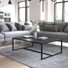 image:imageFlash Furniture Brock Commercial Grade Steel Modern Patio Coffee Table Rectangular Outdoor Coffee Table with Textured Top and Square Leg Frame Black