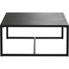 image:imageFlash Furniture Brock Commercial Grade Steel Modern Patio Coffee Table Rectangular Outdoor Coffee Table with Textured Top and Square Leg Frame Black