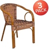image:imageFlash Furniture Cadiz Series Dark Red BambooAluminum IndoorOutdoor RestaurantPatio Chair with Burning Brown RattanBurning Brown RattanDark Red Bambooaluminum Frame