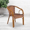 image:imageFlash Furniture Cadiz Series Dark Red BambooAluminum IndoorOutdoor RestaurantPatio Chair with Burning Brown RattanBurning Brown RattanDark Red Bambooaluminum Frame