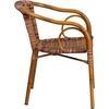 image:imageFlash Furniture Cadiz Series Dark Red BambooAluminum IndoorOutdoor RestaurantPatio Chair with Burning Brown RattanBurning Brown RattanDark Red Bambooaluminum Frame