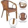 image:imageFlash Furniture Cadiz Series Dark Red BambooAluminum IndoorOutdoor RestaurantPatio Chair with Burning Brown RattanBurning Brown RattanDark Red Bambooaluminum Frame