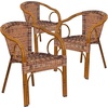 image:imageFlash Furniture Cadiz Series Dark Red BambooAluminum IndoorOutdoor RestaurantPatio Chair with Burning Brown RattanBurning Brown RattanDark Red Bambooaluminum Frame