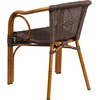 image:imageFlash Furniture Cadiz Series Dark Red BambooAluminum IndoorOutdoor RestaurantPatio Chair with Burning Brown RattanDark Brown RattanRed Bambooaluminum Frame