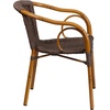 image:imageFlash Furniture Cadiz Series Dark Red BambooAluminum IndoorOutdoor RestaurantPatio Chair with Burning Brown RattanDark Brown RattanRed Bambooaluminum Frame