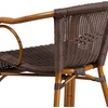 image:imageFlash Furniture Cadiz Series Dark Red BambooAluminum IndoorOutdoor RestaurantPatio Chair with Burning Brown RattanDark Brown RattanRed Bambooaluminum Frame