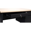 image:imageFlash Furniture Cambridge Right Side Single Pedestal Desk with 3 Locking Drawers Commercial Grade Teachers or Office Desk 30x48 Metal Frame WalnutBlackWhite Oak