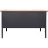 image:imageFlash Furniture Cambridge Right Side Single Pedestal Desk with 3 Locking Drawers Commercial Grade Teachers or Office Desk 30x48 Metal Frame WalnutBlackWalnut