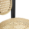 image:imageFlash Furniture Cannes IndoorOutdoor Commercial Thonet French Bistro Stack Chair  Natural PE Cane Rattan Back and Seat  White Metal FrameNaturalBlack Frame