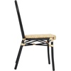 image:imageFlash Furniture Cannes IndoorOutdoor Commercial Thonet French Bistro Stack Chair  Natural PE Cane Rattan Back and Seat  White Metal FrameNaturalBlack Frame