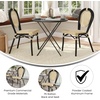 image:imageFlash Furniture Cannes IndoorOutdoor Commercial Thonet French Bistro Stack Chair  Natural PE Cane Rattan Back and Seat  White Metal FrameNaturalBlack Frame