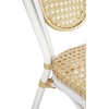 image:imageFlash Furniture Cannes IndoorOutdoor Commercial Thonet French Bistro Stack Chair  Natural PE Cane Rattan Back and Seat  White Metal FrameNaturalWhite Frame