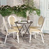 image:imageFlash Furniture Cannes IndoorOutdoor Commercial Thonet French Bistro Stack Chair  Natural PE Cane Rattan Back and Seat  White Metal FrameNaturalWhite Frame