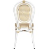 image:imageFlash Furniture Cannes IndoorOutdoor Commercial Thonet French Bistro Stack Chair  Natural PE Cane Rattan Back and Seat  White Metal FrameNaturalWhite Frame