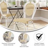 image:imageFlash Furniture Cannes IndoorOutdoor Commercial Thonet French Bistro Stack Chair  Natural PE Cane Rattan Back and Seat  White Metal FrameNaturalWhite Frame
