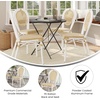 image:imageFlash Furniture Cannes IndoorOutdoor Commercial Thonet French Bistro Stack Chair  Natural PE Cane Rattan Back and Seat  White Metal FrameNaturalWhite Frame