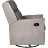 image:imageFlash Furniture Cash Swivel Glider Rocking Recliner Manual Recliner with 360 Degree Swivel for Living Room Bedroom or Nursery Fabric Upholstered Dark GrayLight Gray