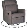 image:imageFlash Furniture Cash Swivel Glider Rocking Recliner Manual Recliner with 360 Degree Swivel for Living Room Bedroom or Nursery Fabric Upholstered Dark GrayDark Gray