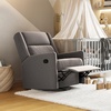 image:imageFlash Furniture Cash Swivel Glider Rocking Recliner Manual Recliner with 360 Degree Swivel for Living Room Bedroom or Nursery Fabric Upholstered Dark GrayDark Gray