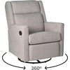 image:imageFlash Furniture Cash Swivel Glider Rocking Recliner Manual Recliner with 360 Degree Swivel for Living Room Bedroom or Nursery Fabric Upholstered Dark GrayLight Gray
