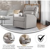 image:imageFlash Furniture Cash Swivel Glider Rocking Recliner Manual Recliner with 360 Degree Swivel for Living Room Bedroom or Nursery Fabric Upholstered Dark GrayLight Gray