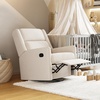 image:imageFlash Furniture Cash Swivel Glider Rocking Recliner Manual Recliner with 360 Degree Swivel for Living Room Bedroom or Nursery Fabric Upholstered Dark GrayCream