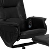 image:imageFlash Furniture Cason Massaging Adjustable Recliner with Deep Side Pockets and Ottoman with Wrapped Base in Black LeatherSoftBlack