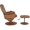 image:imageFlash Furniture Cason Massaging Adjustable Recliner with Deep Side Pockets and Ottoman with Wrapped Base in Black LeatherSoftBrown
