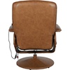 image:imageFlash Furniture Cason Massaging Adjustable Recliner with Deep Side Pockets and Ottoman with Wrapped Base in Black LeatherSoftBrown