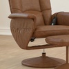 image:imageFlash Furniture Cason Massaging Adjustable Recliner with Deep Side Pockets and Ottoman with Wrapped Base in Black LeatherSoftBrown