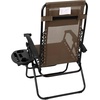 image:imageFlash Furniture Celestial Adjustable Folding Mesh Zero Gravity Reclining Lounge Chair with Pillow and Cup Holder Tray in Black Set of 2Brown