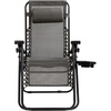 image:imageFlash Furniture Celestial Adjustable Folding Mesh Zero Gravity Reclining Lounge Chair with Pillow and Cup Holder Tray in Black Set of 2Grey