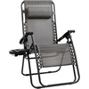 image:imageFlash Furniture Celestial Adjustable Folding Mesh Zero Gravity Reclining Lounge Chair with Pillow and Cup Holder Tray in Black Set of 2Grey
