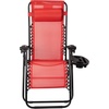 image:imageFlash Furniture Celestial Adjustable Folding Mesh Zero Gravity Reclining Lounge Chair with Pillow and Cup Holder Tray in Black Set of 2Red