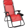 image:imageFlash Furniture Celestial Adjustable Folding Mesh Zero Gravity Reclining Lounge Chair with Pillow and Cup Holder Tray in Black Set of 2Red