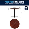 image:imageFlash Furniture Chapman 36 Round Multipurpose Conference Table Business Meeting Table for Office and Conference Rooms Rustic GrayCherry