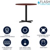image:imageFlash Furniture Chapman 36 Round Multipurpose Conference Table Business Meeting Table for Office and Conference Rooms Rustic GrayCherry
