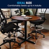 image:imageFlash Furniture Chapman 36 Round Multipurpose Conference Table Business Meeting Table for Office and Conference Rooms Rustic GrayCherry