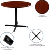 image:imageFlash Furniture Chapman 36 Round Multipurpose Conference Table Business Meeting Table for Office and Conference Rooms Rustic GrayCherry
